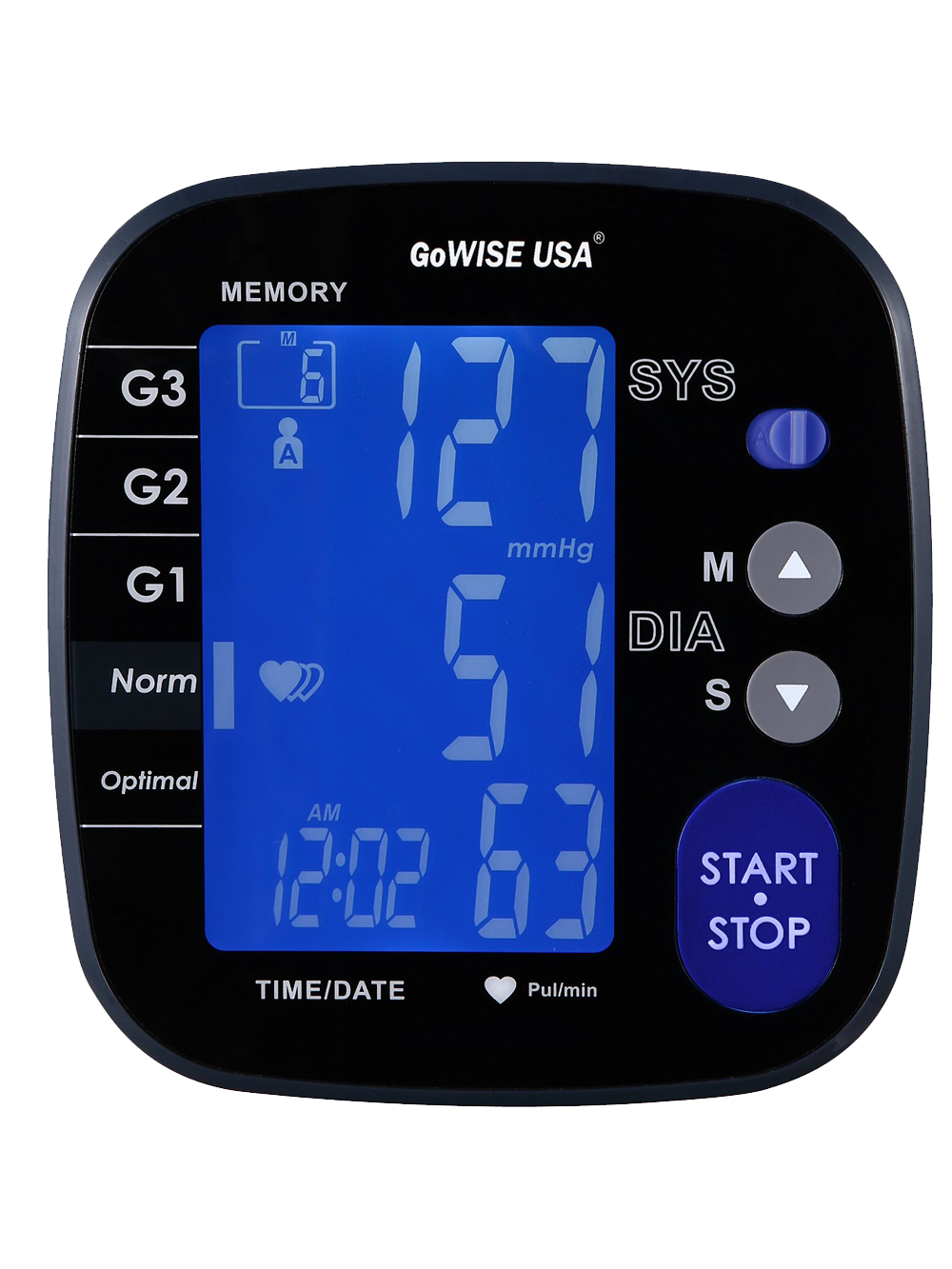 GoWISE USA Advanced Control Digital Blood Pressure Monitor 4